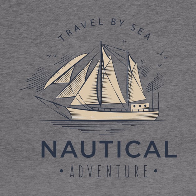 Nautical sail adventure - travel by sea shirt by OutfittersAve